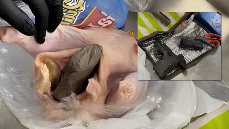 Handgun found inside raw chicken in luggage at Florida airport