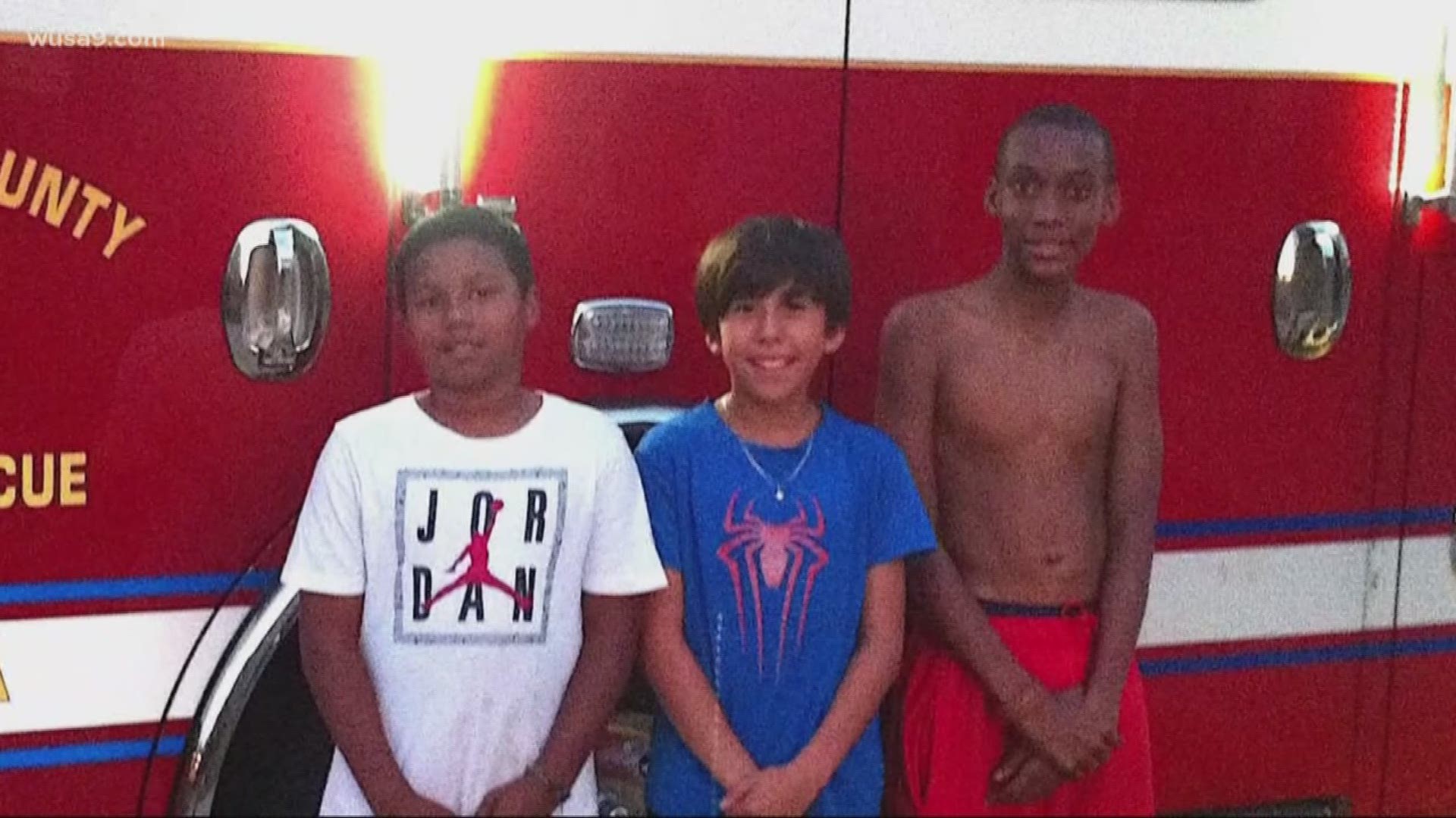 Last summer, the deck to a Stafford, VA townhouse caught fire. To the homeowner's surprise, they ran outside to find three random boys fighting the flames.
