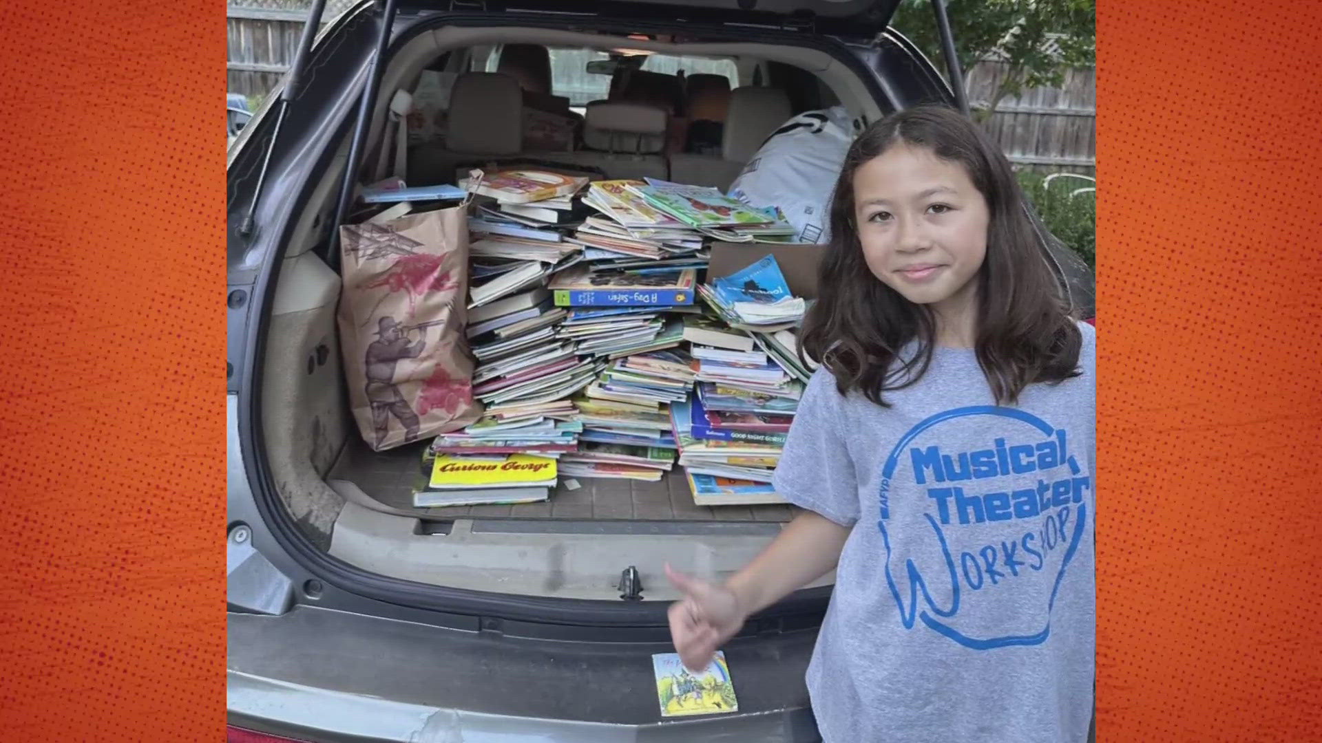 11-year-old Emma Fischer from Fairfax County hosted a book drive for Inova Cares for Children.