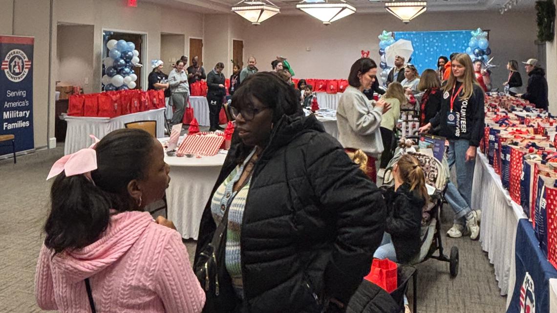 Hundreds of military families receive holiday meals and gifts in Virginia as costs rise