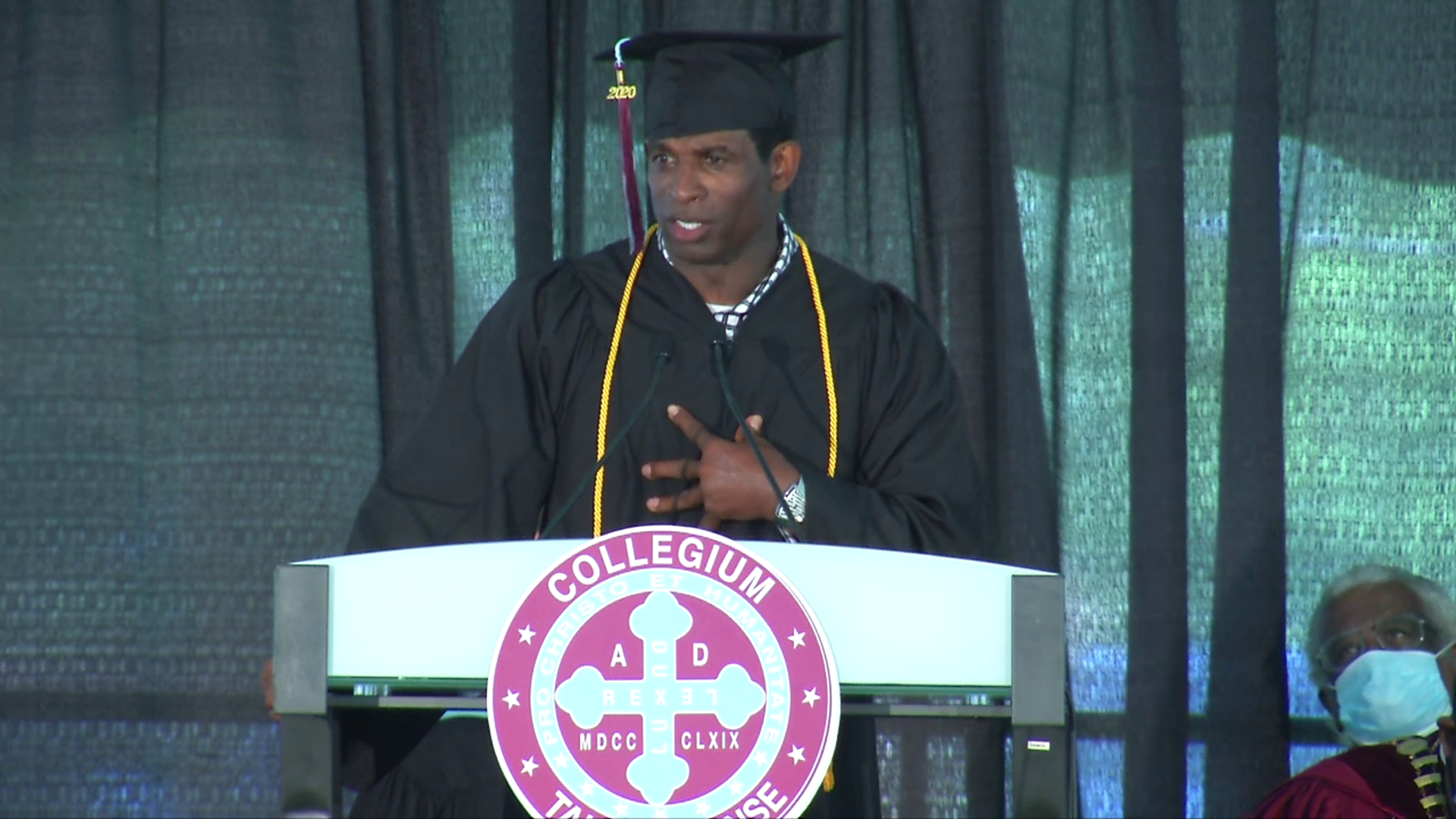 He got his bachelor’s degree at Talladega College in Alabama on Aug. 16