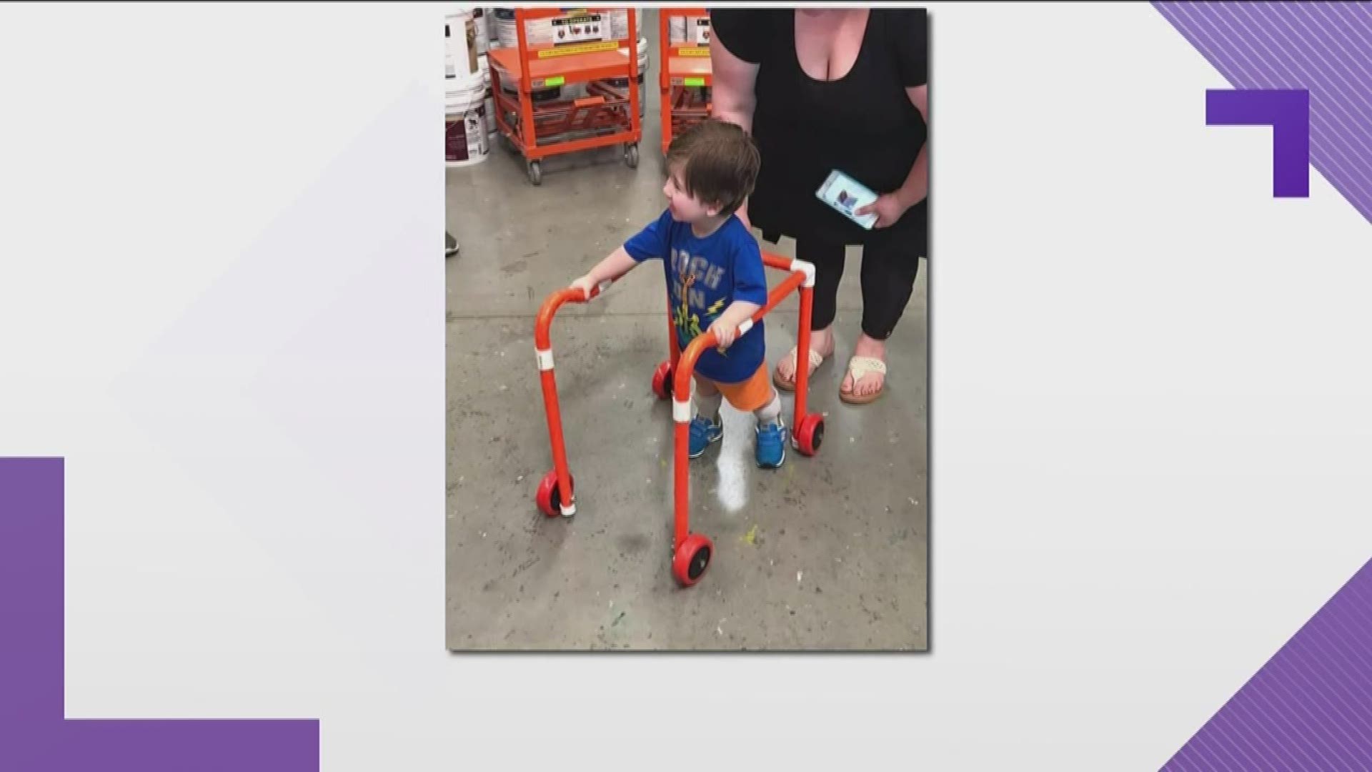 Logan's parents were concerned their insurance wouldn't pay for the walker that he needed.