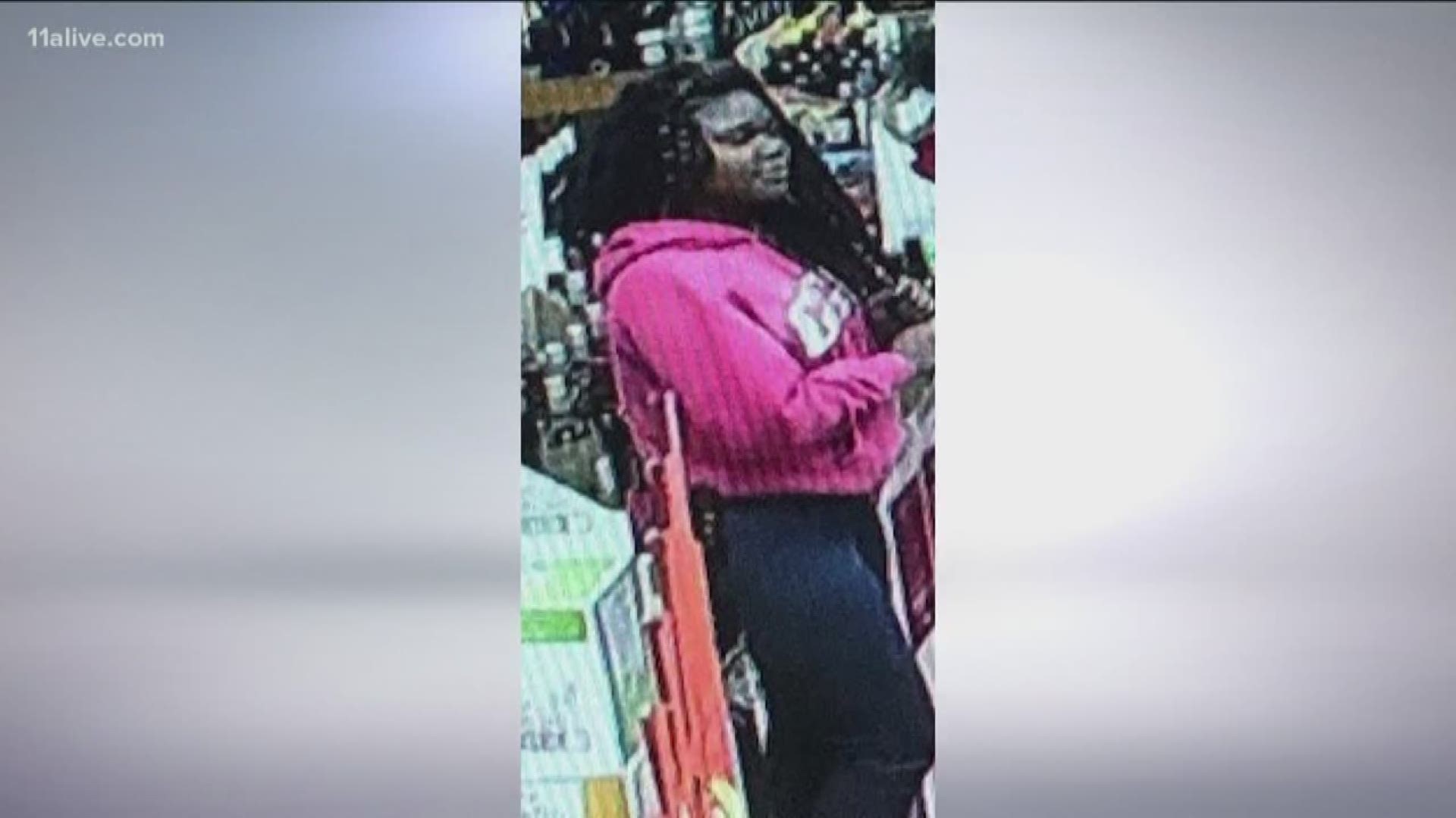 On Tuesday, Atlanta Police investigators distributed several photos of Alexis Crawford, showing her inside a liquor store off Ralph David Abernathy Boulevard.