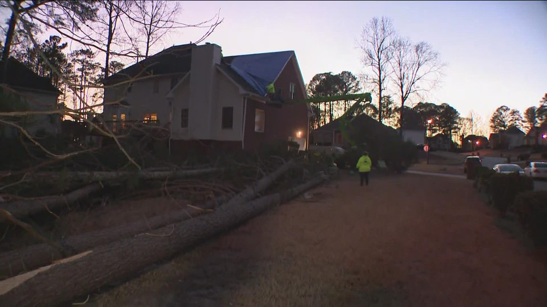 The tornado touched down Tuesday night.