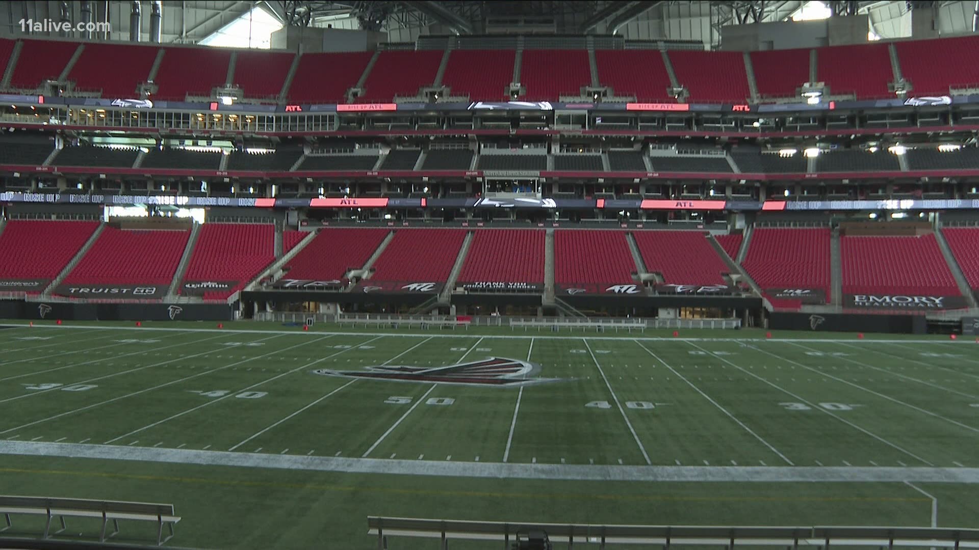 It's a painful economic consequence for the Atlanta Falcons at their relatively new stadium, which will sit mostly empty at least through September.