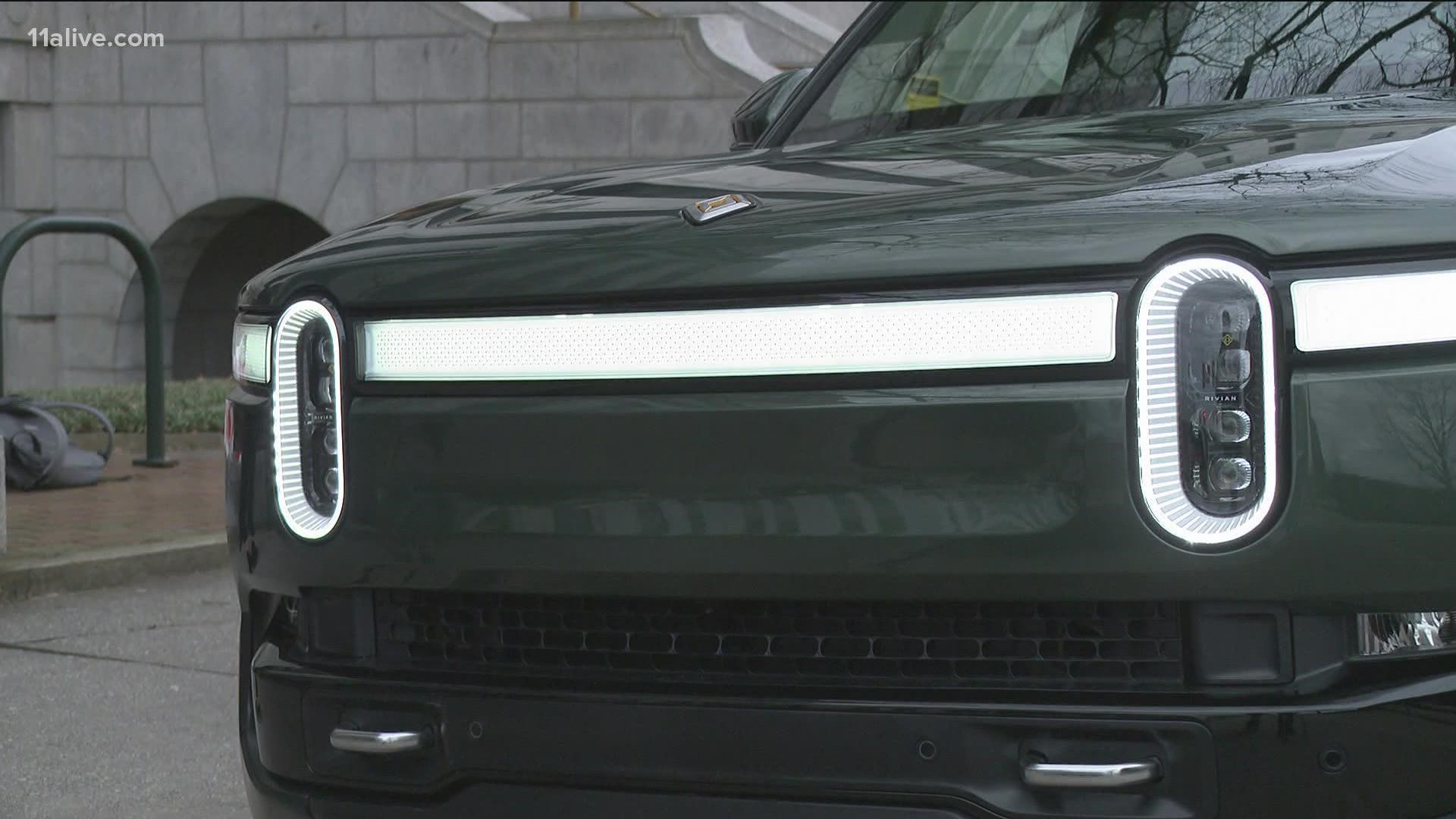 Rivian Automotive makes electric pickup trucks and is eyeballing a site east of Atlanta.