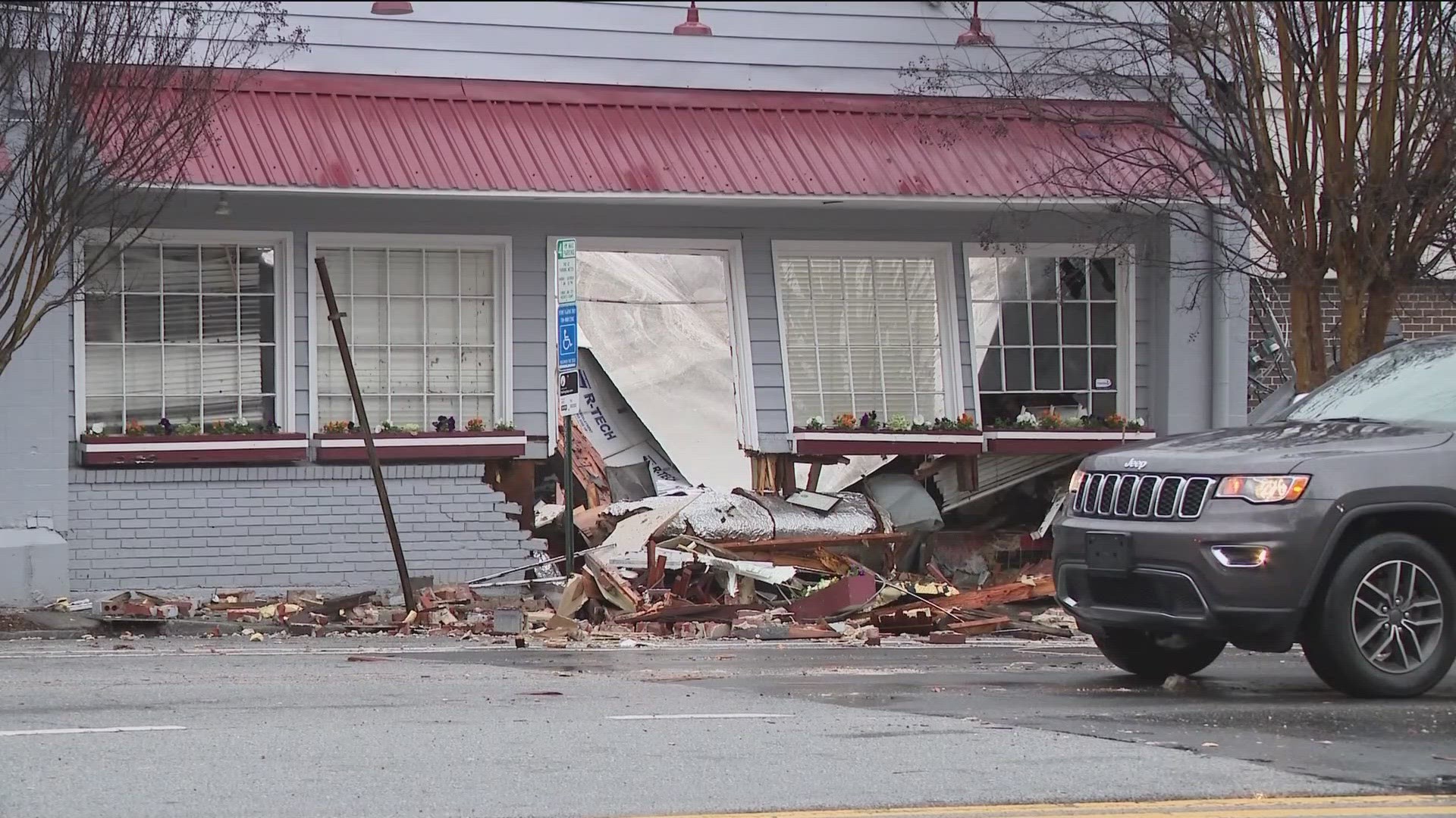 An iconic Atlanta restaurant was heavily damaged Wednesday morning when its roof partially fell in, according to the Atlanta Fire and Rescue Department.