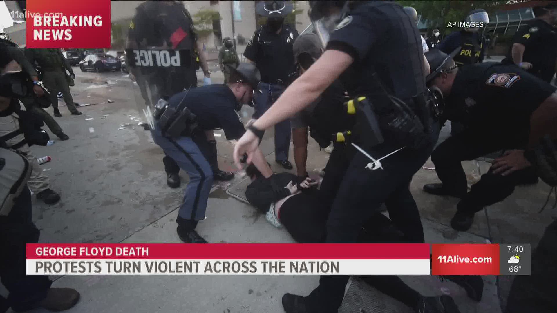 What started as a peaceful protest about the death of George Floyd and Ahmaud Arbery on Friday evening later turned ugly, when some turned to violent expression.