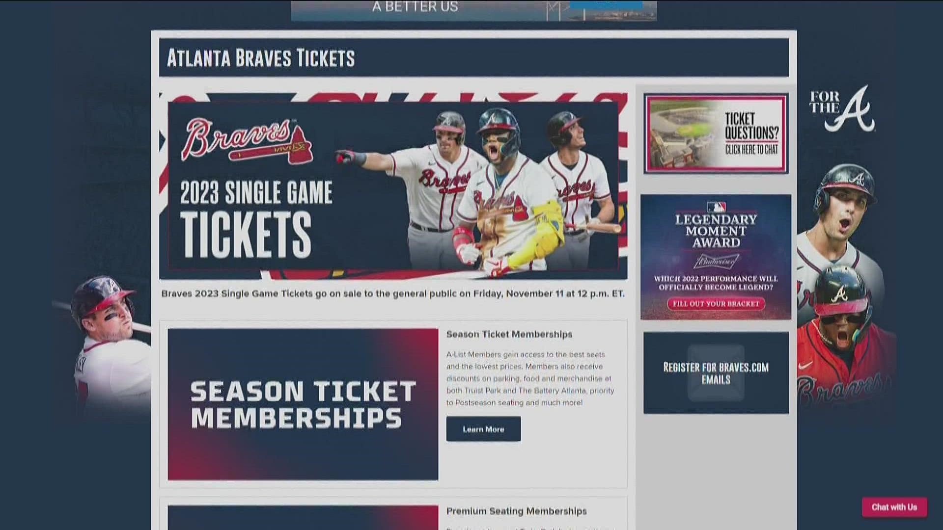 Get your tickets on the Braves website.