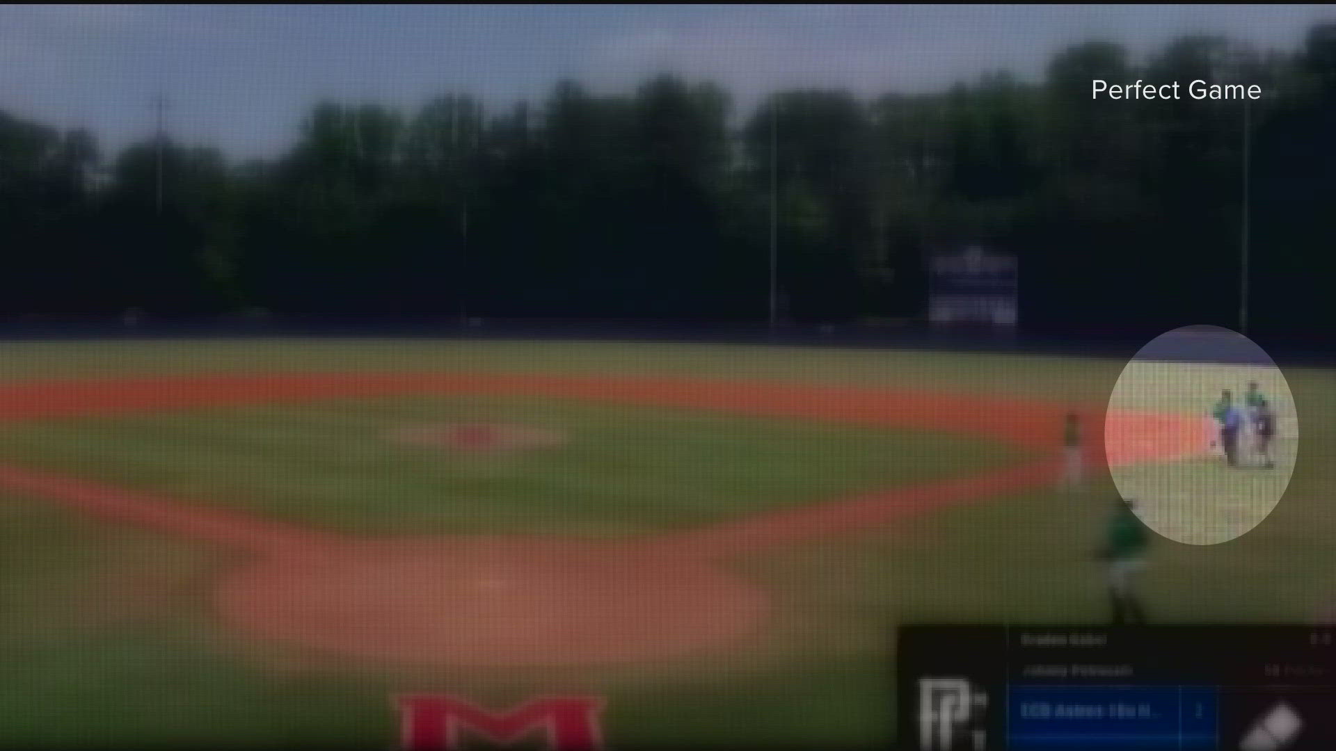 The incident happened in a Perfect Game tournament game at Milton High School between the 18-year-old teams of the East Cobb Astros and the Reign on June 16.