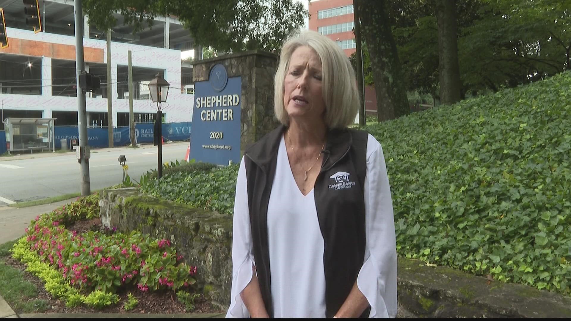 After her son suffered a near-fatal accident at a local college, she is pushing for a new law that greatly promotes student safety at universities.
