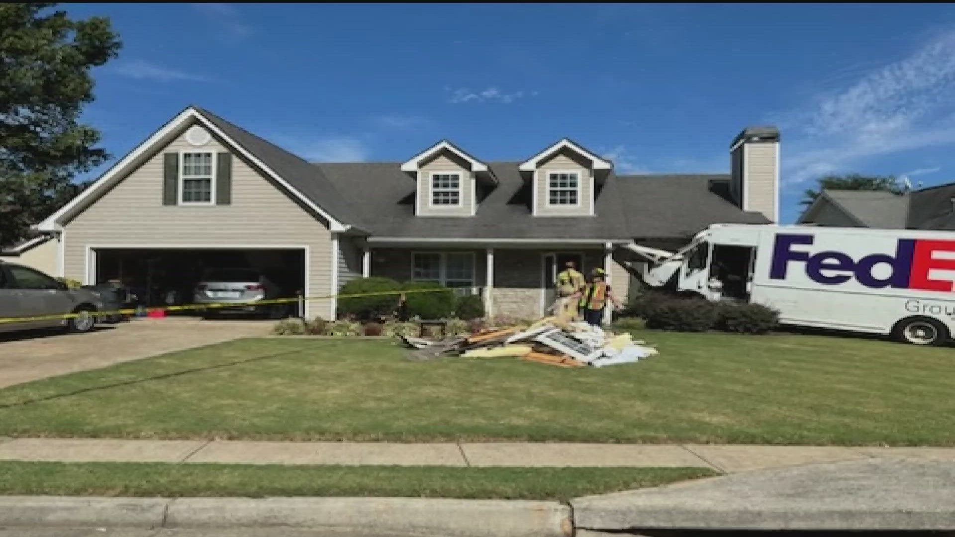 The man described the moment as the last thing he could have ever expected -- when he got out of the shower and found a huge hole in his house.