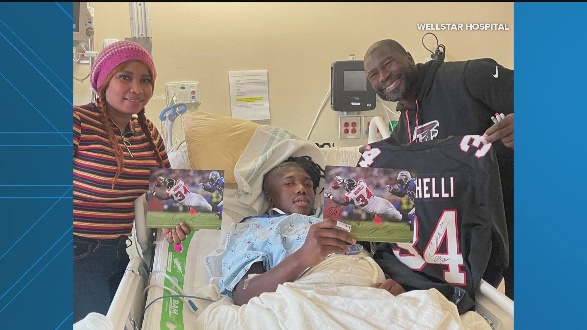 AJ Appiah, a linebacker from Archer High School, suffered a brain injury during a football game in November.