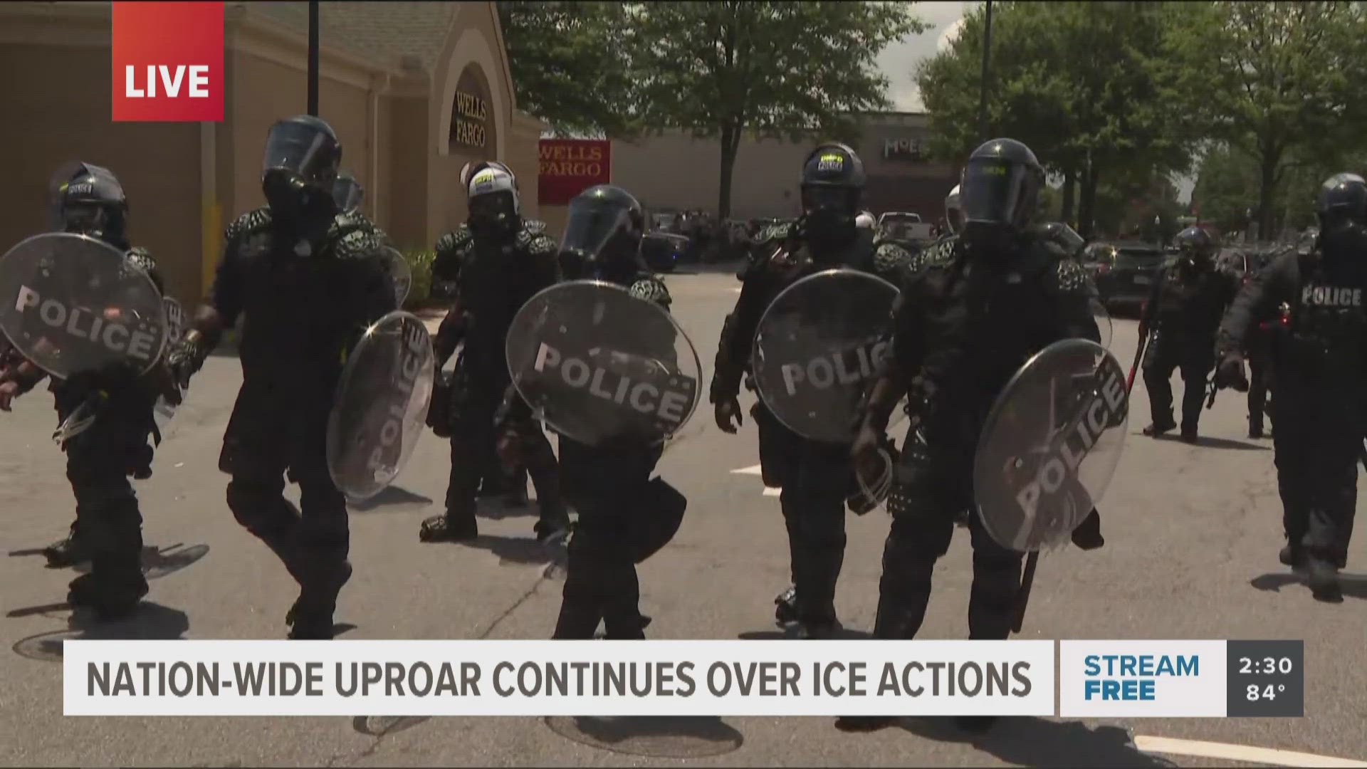 Thousands gathered across metro Atlanta Saturday for a coordinated day of protest, pushing back against what organizers call authoritarianism, militarized policing