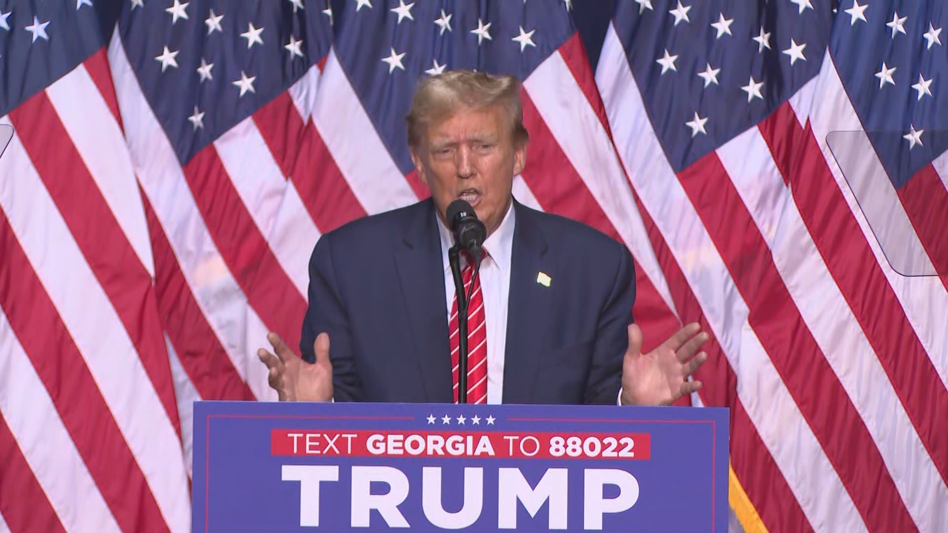 Trump spoke about a number of issues during his speech in Rome, Georgia.