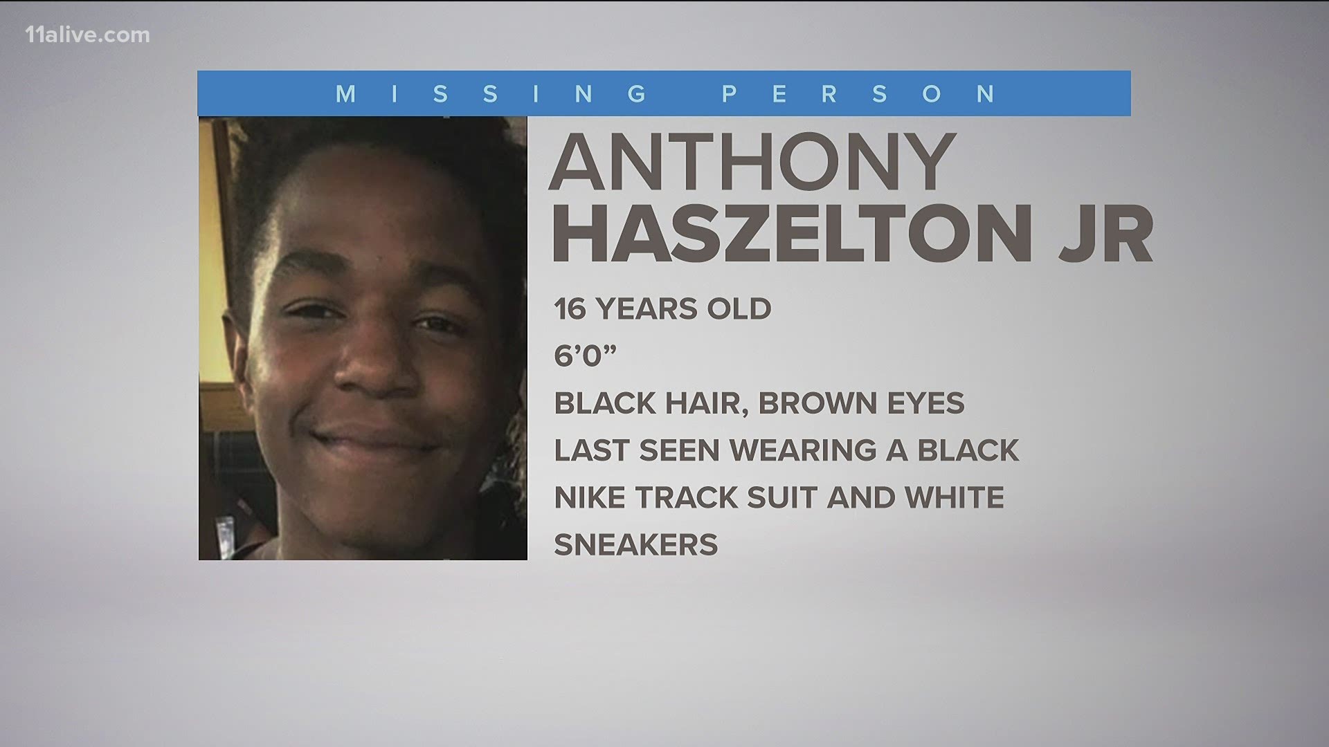 Sixteen-year-old A.J. Haszelton disappeared on April 16. He was initially thought to be a runaway, but authorities now fear this is not the case.