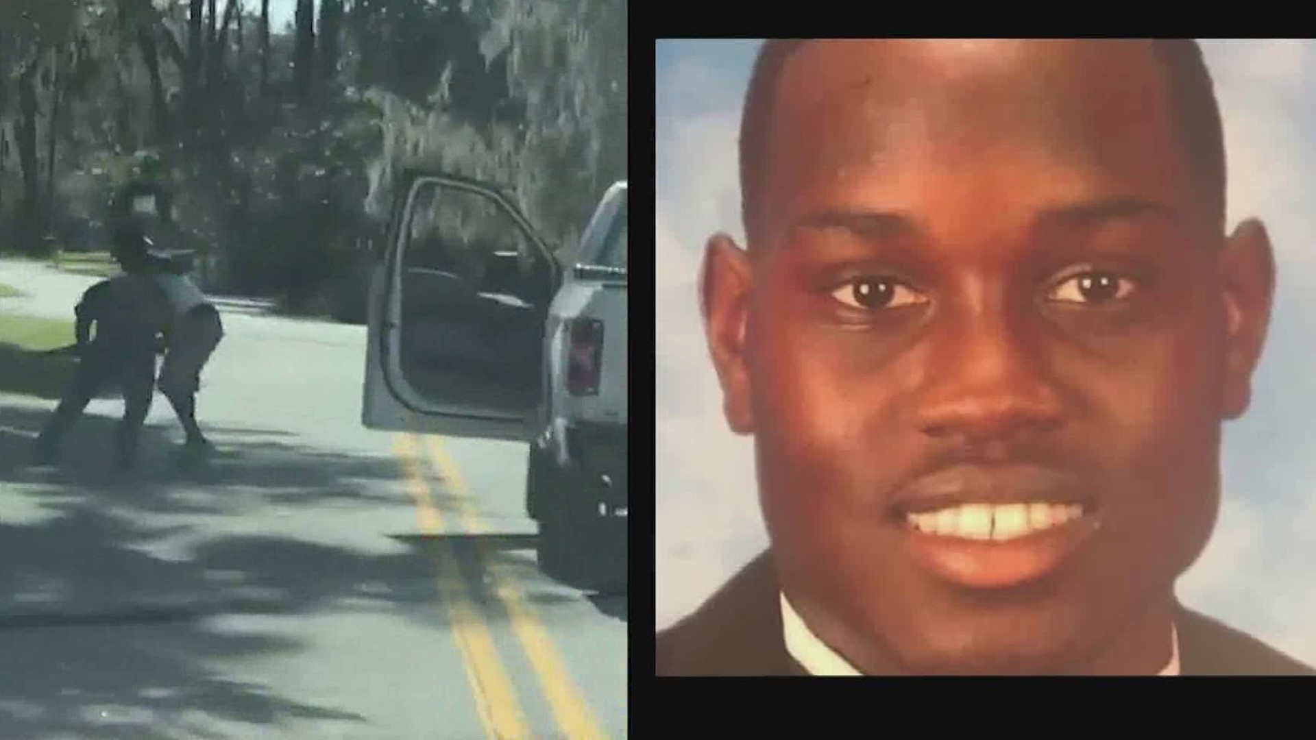 The video shows a car following Ahmad while he's jogging down a street before he is shot and killed. This video may be too graphic for some to watch.