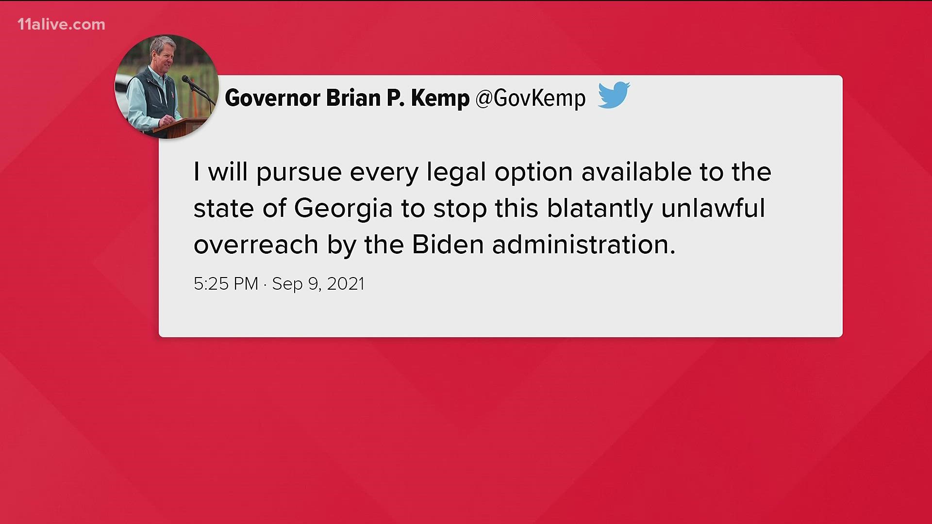 The President's mandate will require employers with more than 100 workers require them to be vaccinated or test for the virus weekly.