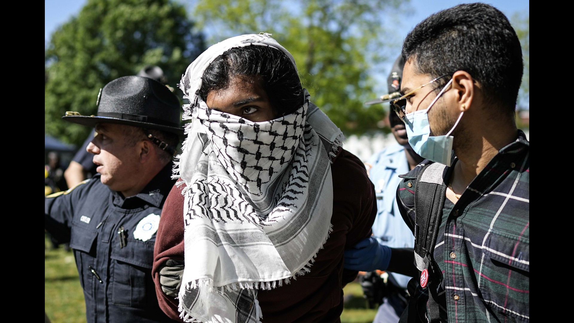 Emory University Gaza Palestine Cop City protest; police respond ...