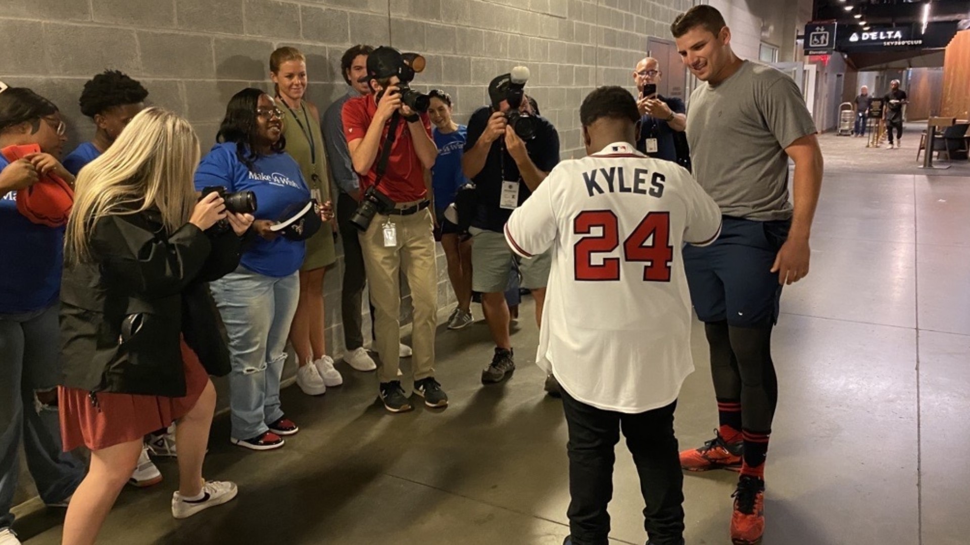 Kabrien Kyles had plenty of reasons to show off his infectious smile on Friday, having the opportunity to spend the afternoon with the Atlanta superstar.