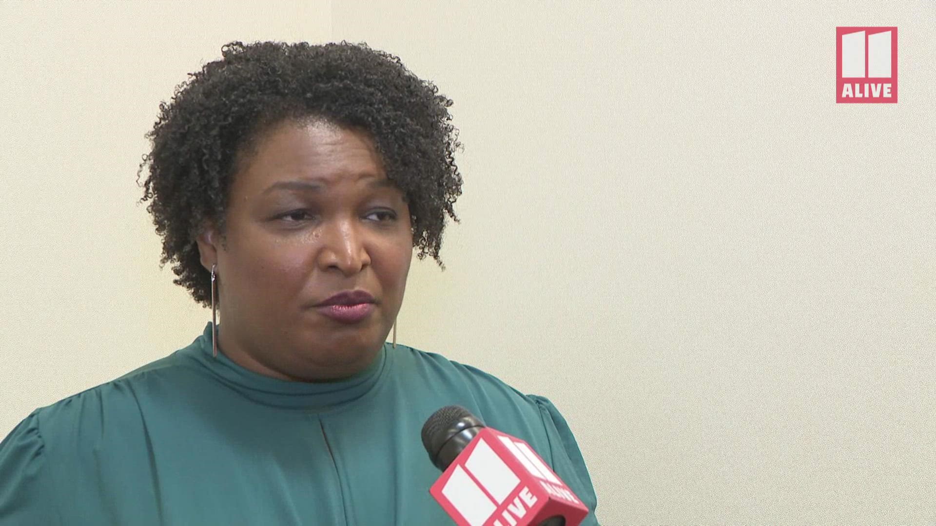 Democratic gubernatorial candidate Stacey Abrams spoke to 11Alive on Friday night.