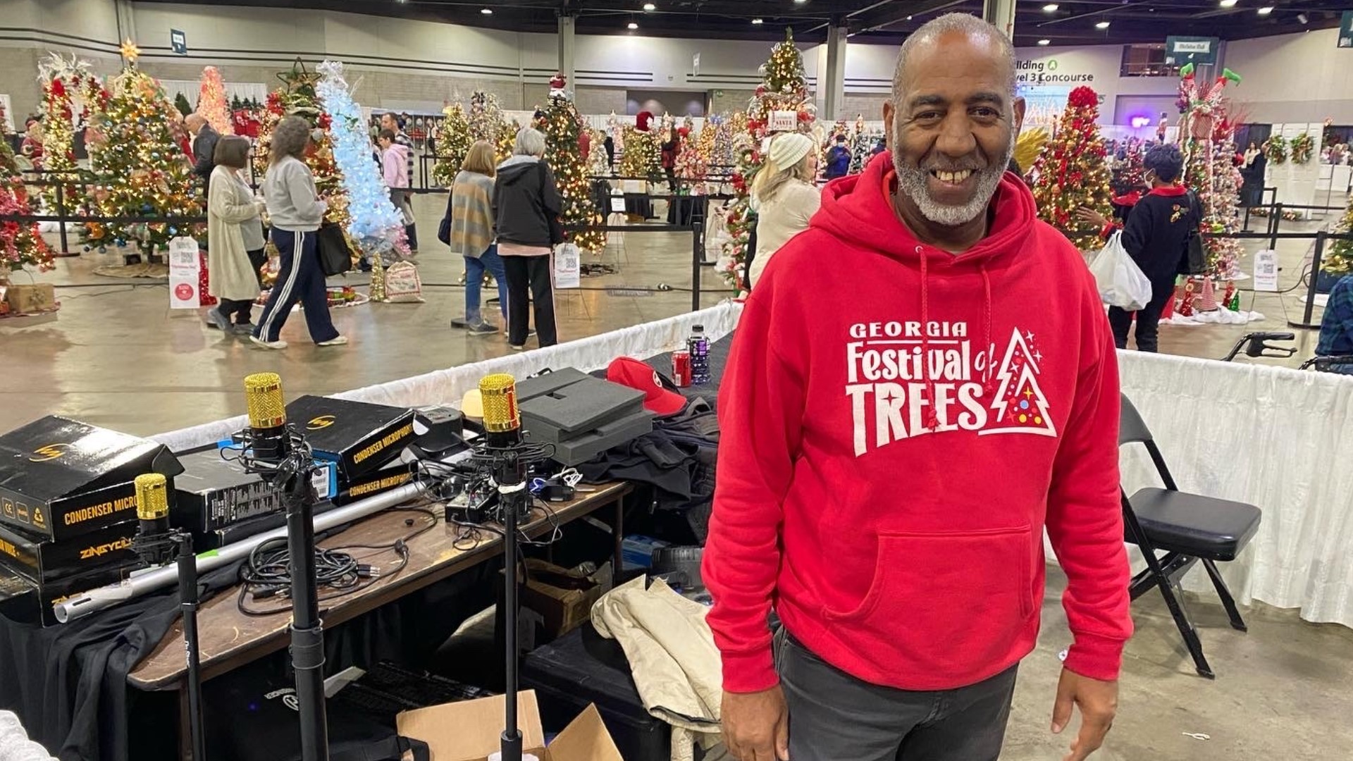 A local volunteer was just wrapping up his shift at the Georgia World Congress Center and helped get them all to safety.