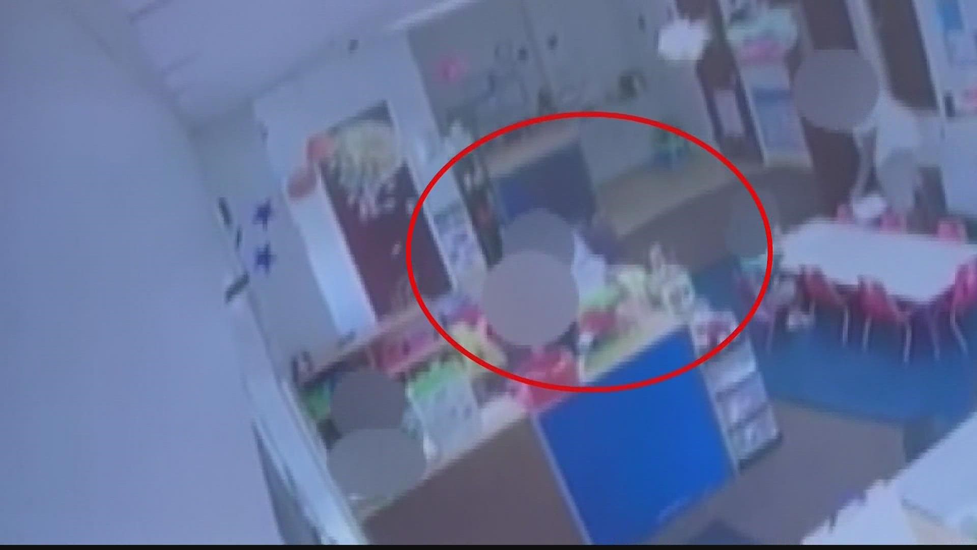 Videos released in July show the child abuse where a 3-year-old boy was punched and slapped.