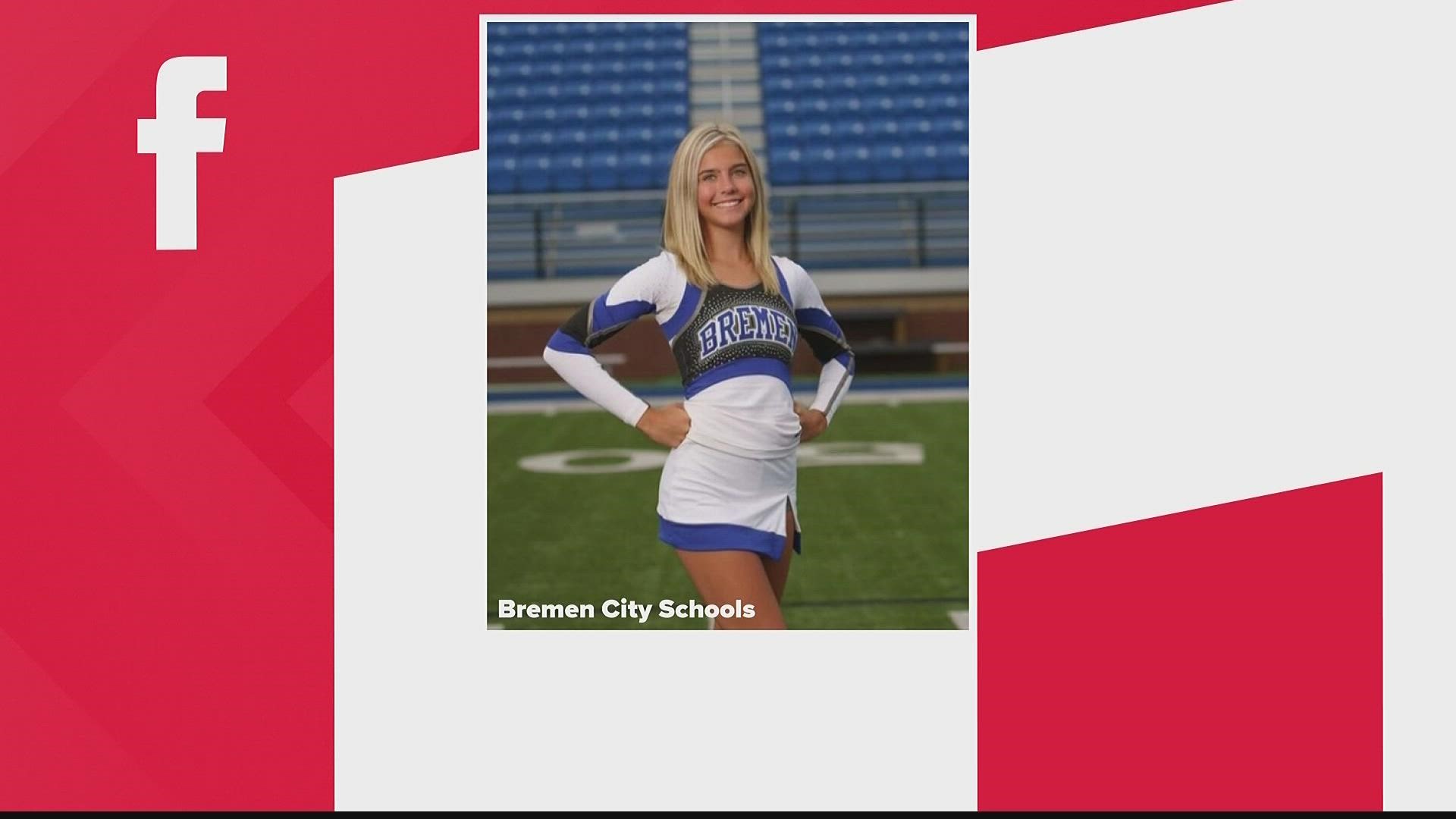 The Bremen community is mourning the tragic death of a high school cheerleader on Monday.