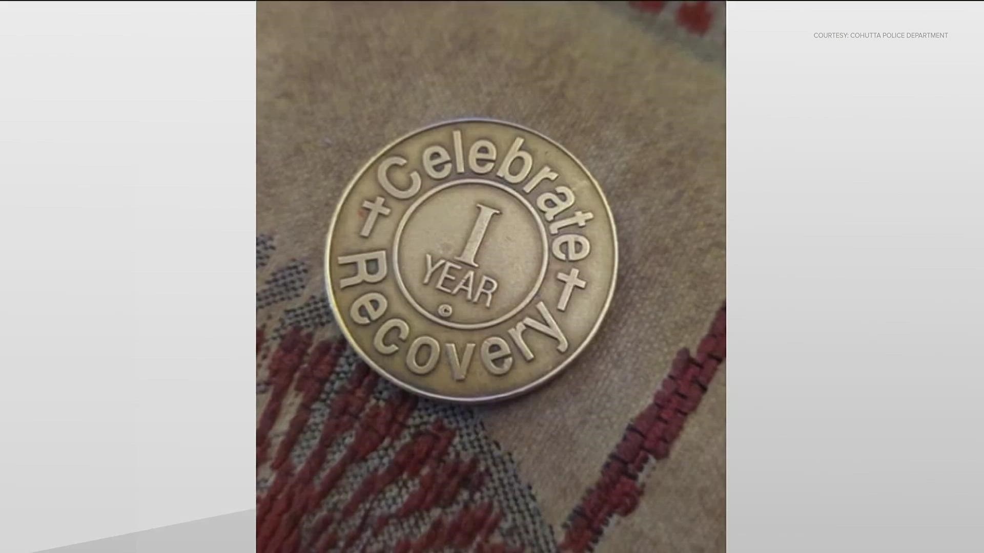 A man gave Georgia Officer Ryan Fowler his sobriety chip one year after his DUI arrest.