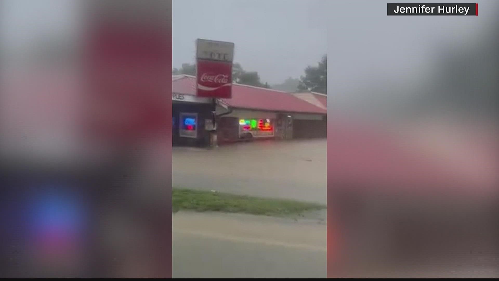 New video shows flooding conditions in Summerville.