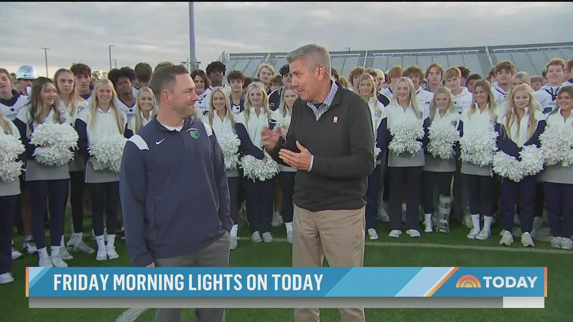 Students from Creekview High School in Canton joined 11Alive's Jerry Carnes on the TODAY show for their "Friday Morning Lights," featured school of the week.