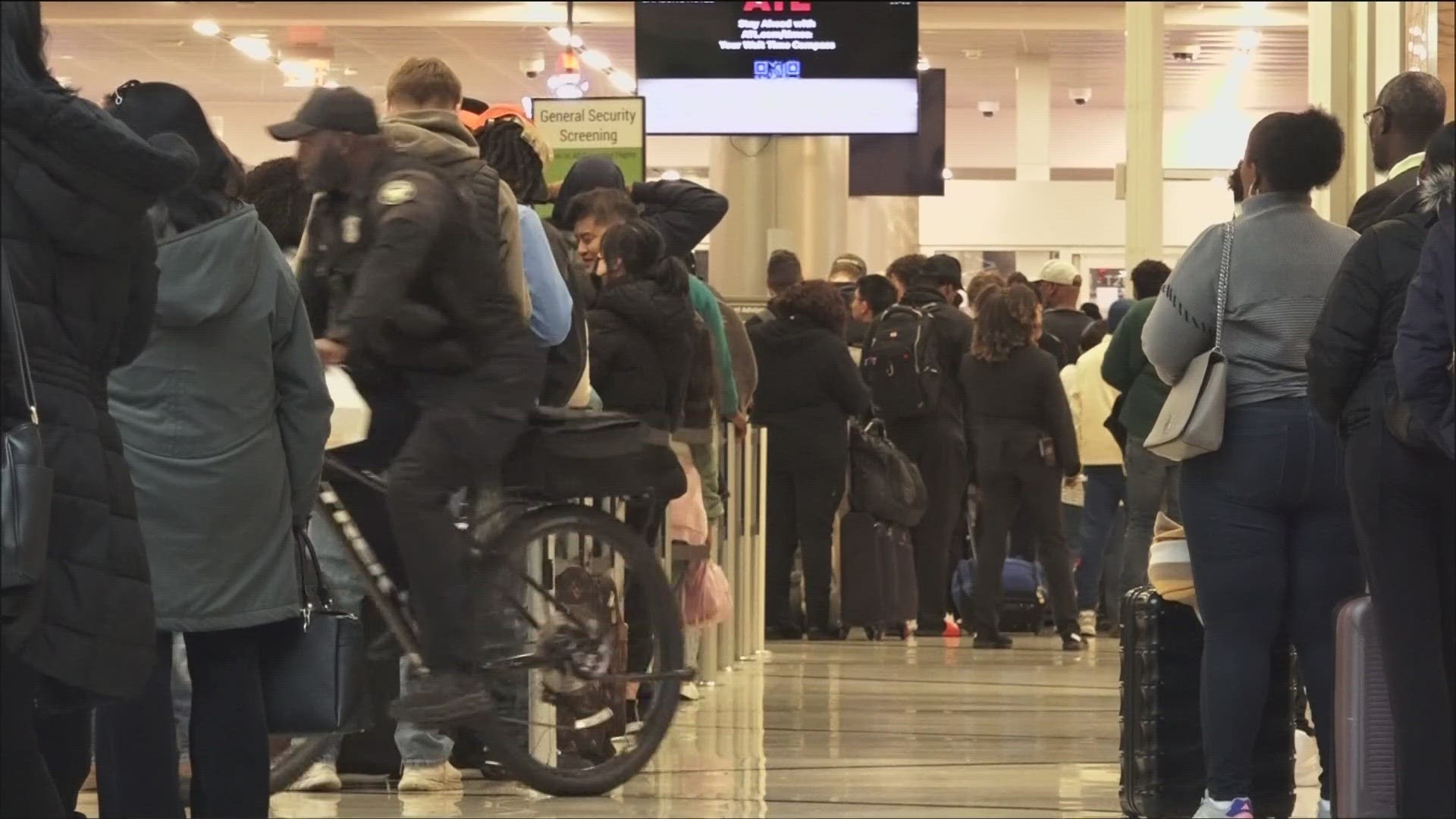 Over 330,000 are projected to go through TSA screenings at Hartsfield-Jackson on Sunday.